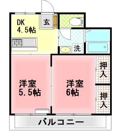 田京駅 徒歩8分 3階の物件間取画像